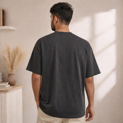 6 पॅक्स काम चालू आहे Marathi Oversized T-Shirt