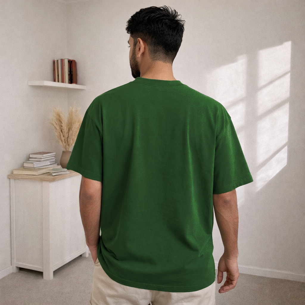 6 पॅक्स काम चालू आहे Marathi Oversized T-Shirt