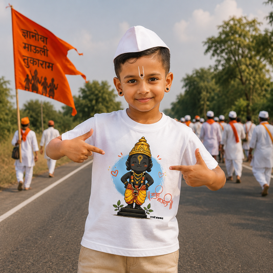 Kay Maujecha Pandharinath Marathi Boys T-Shirt