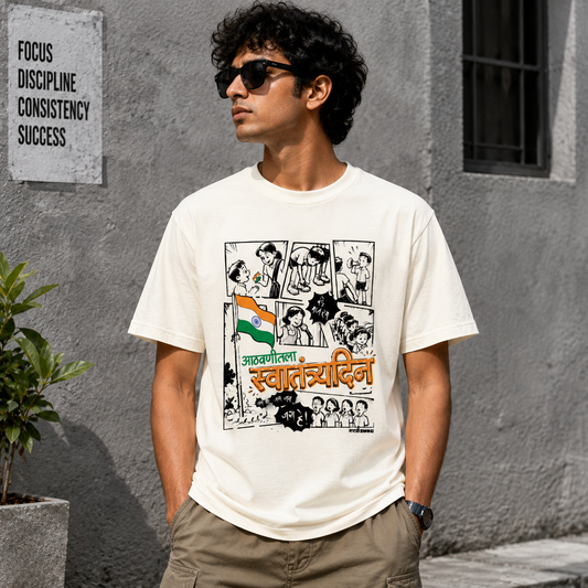 आठवणींतला स्वातंत्र्यदिन Marathi Regular T-Shirt