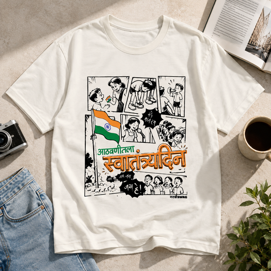 आठवणींतला स्वातंत्र्यदिन Marathi FEMALE T-Shirt