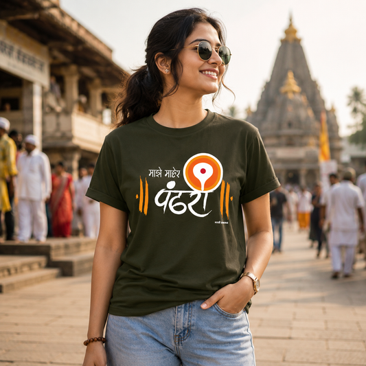 माझे माहेर पंढरी  Women Marathi T-Shirt