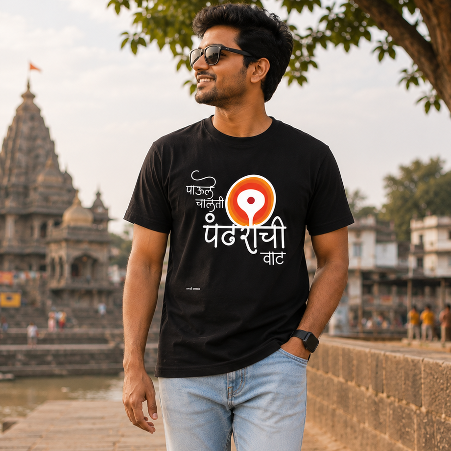 पाऊले चालती पंढरीची वाट Marathi Regular T-Shirt